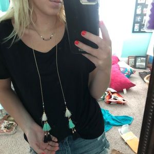 Tassel wrap necklace